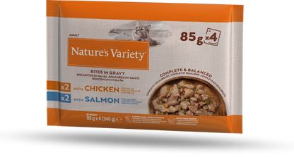 Natures Variety Multi Pack Adult Chicken & Salmon Pouch Wet Cat Food