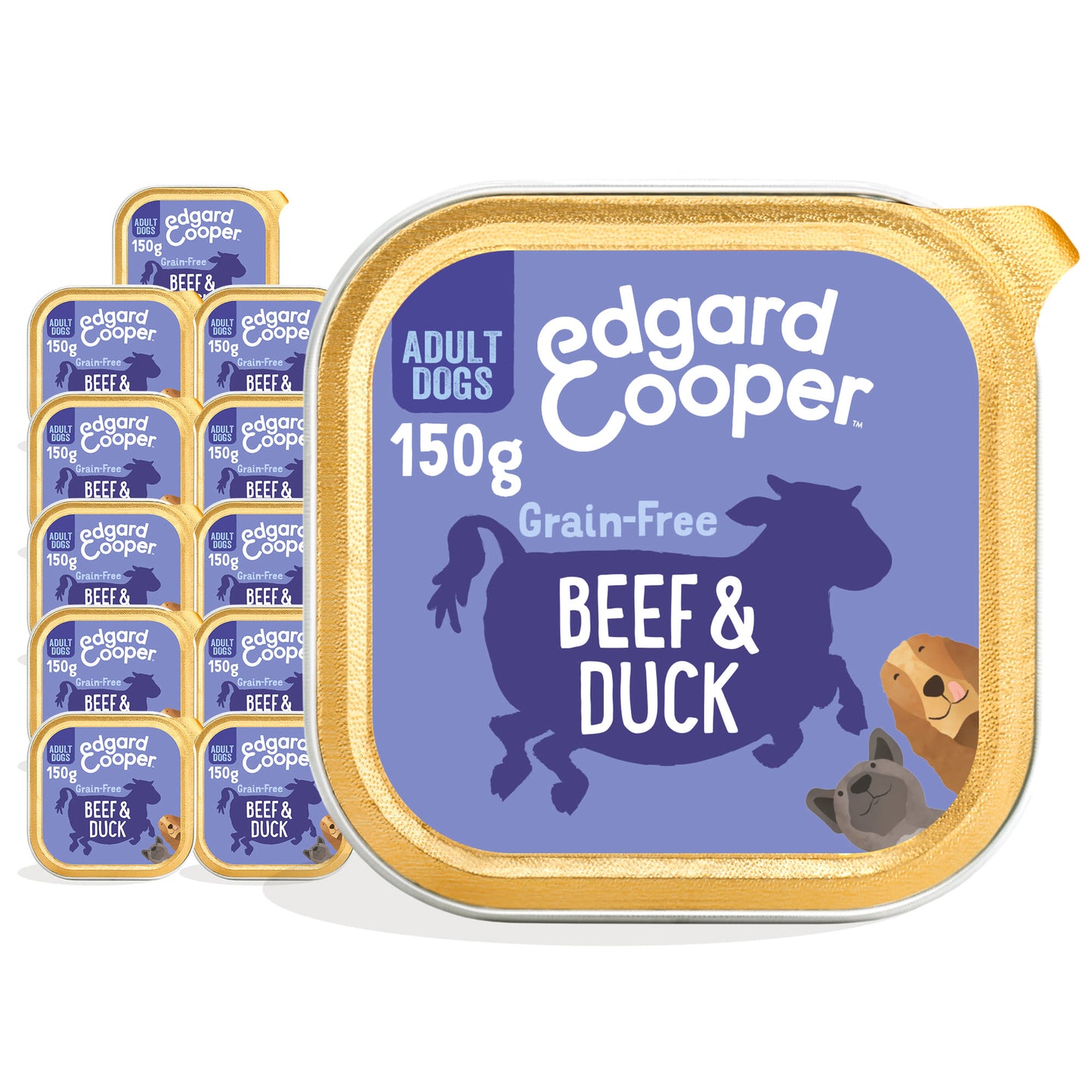 Edgard Cooper Grain Free Adult Beef & Duck Wet Dog Food
