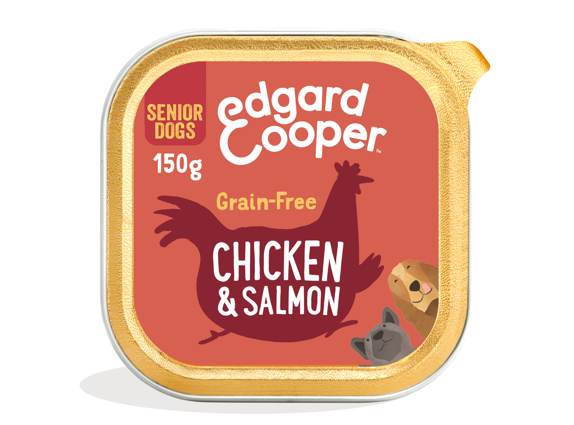 Edgard & Cooper Edgard & Cooper Grain Free Chicken Salmon Senior Wet Dog Food pet food packaging