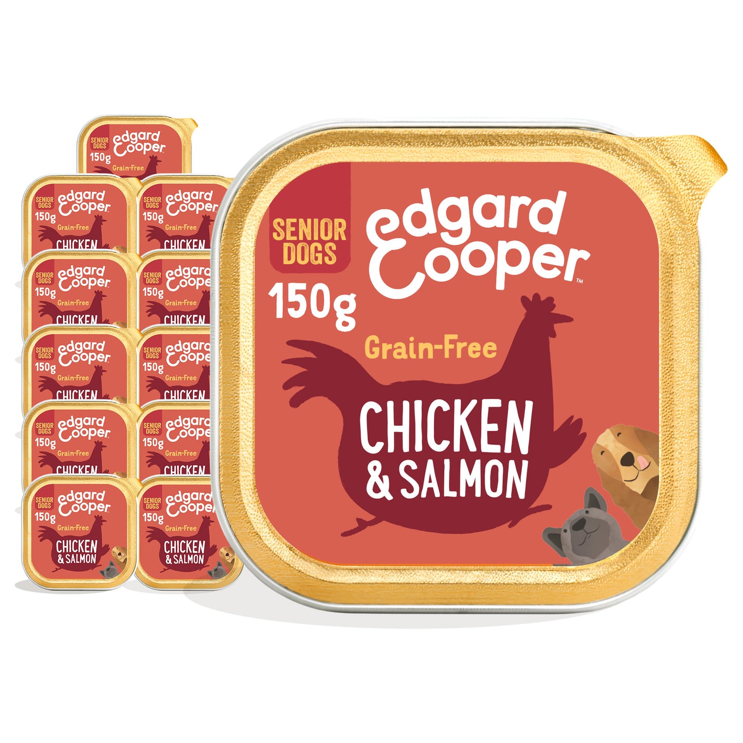 Edgard Cooper Grain Free Senior Chicken & Salmon Wet Dog Food