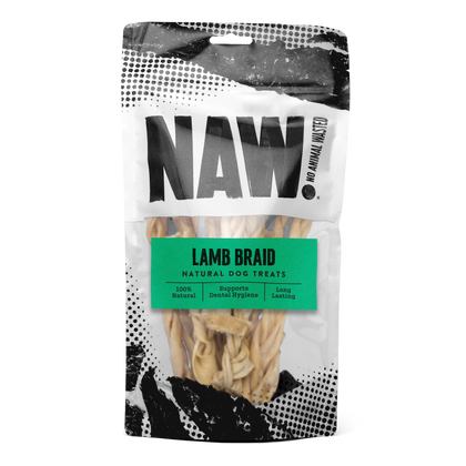 NAW Natural Lamb Braid Dog Chew Treats