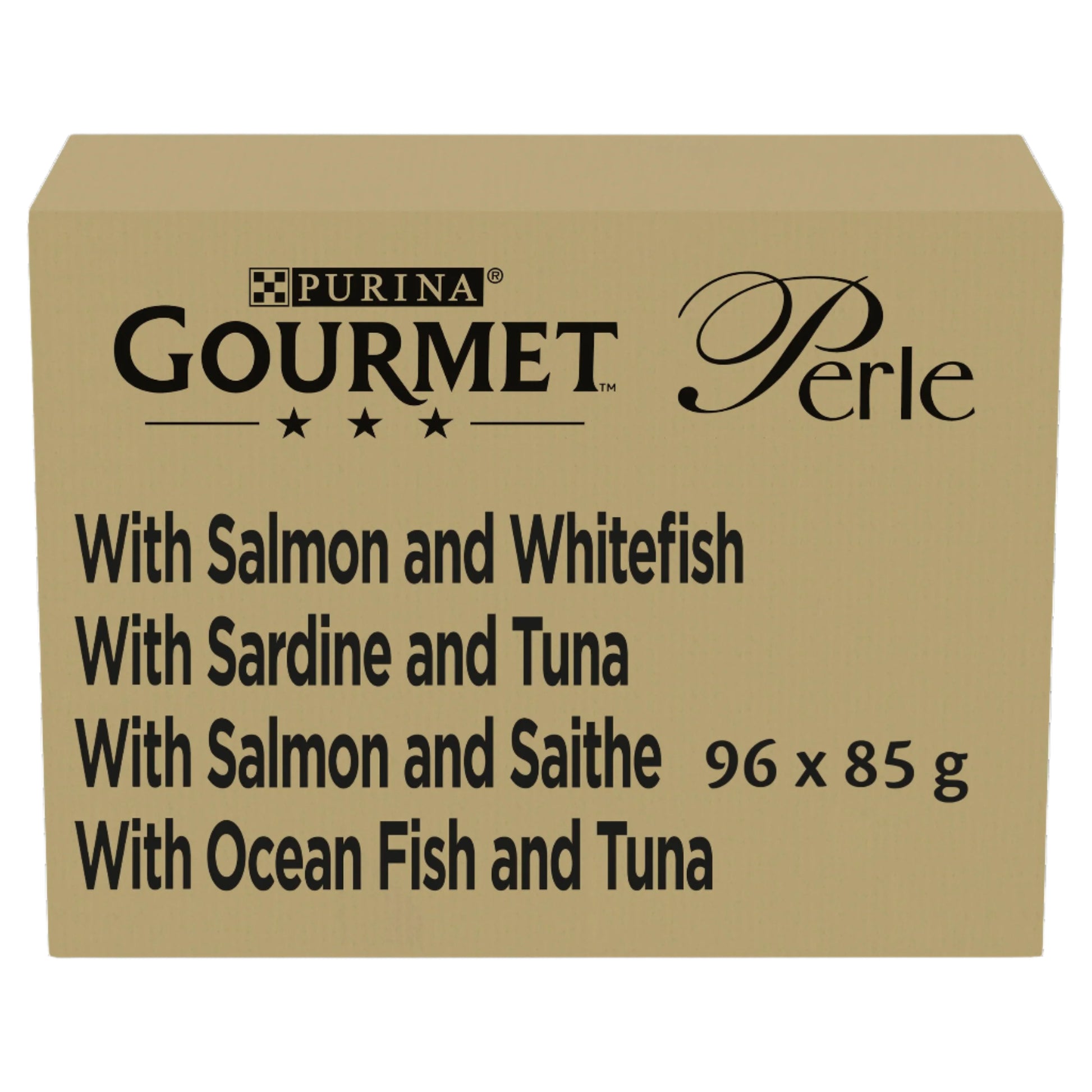 Gourmet Gourmet Perle Seaside Duo Salmon Tuna Whitefish Adult Wet Cat Food pet food packaging