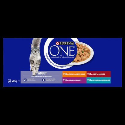 Purina One Mini Fillets Mixed Selection in Gravy Wet Cat Food