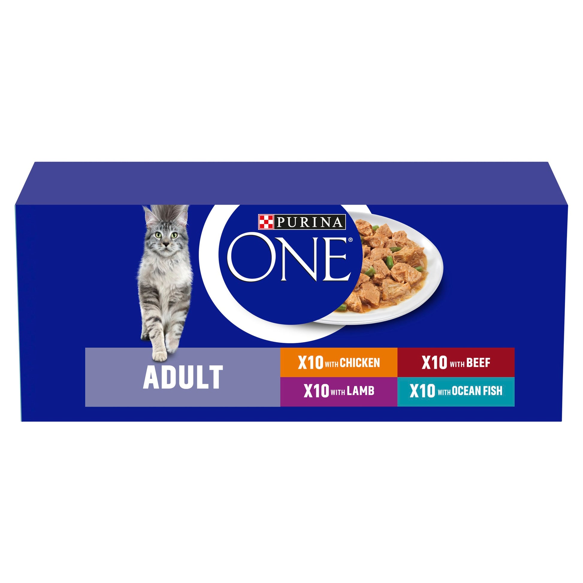 Purina One Purina One Fillets Mixed Selection Adult Wet Cat Food pet food packaging