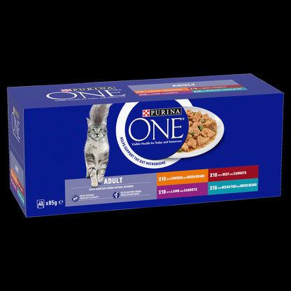 Purina One Mini Fillets Mixed Selection in Gravy Wet Cat Food
