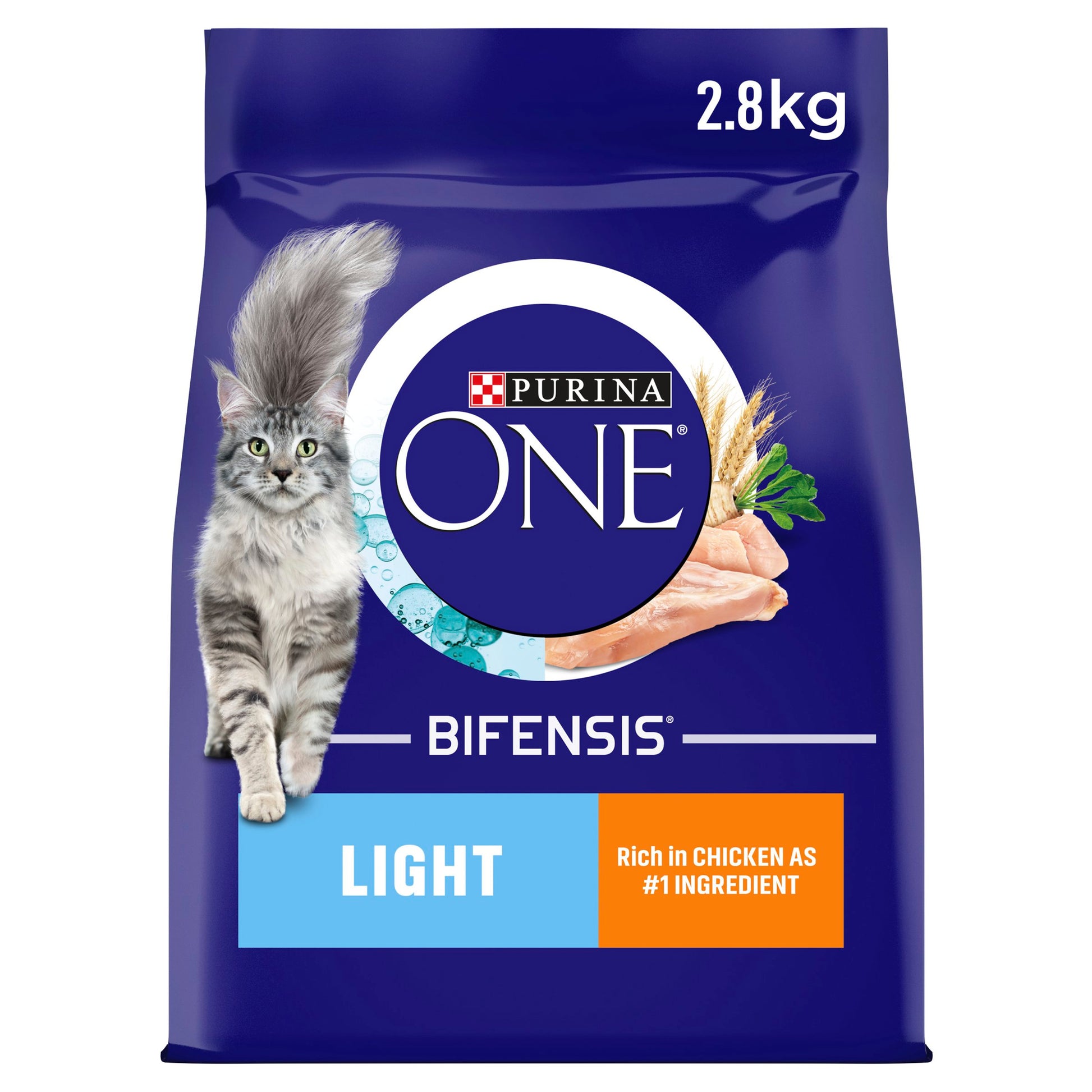 Purina One Purina One Light Chicken Adult Dry Cat Food pet food packaging