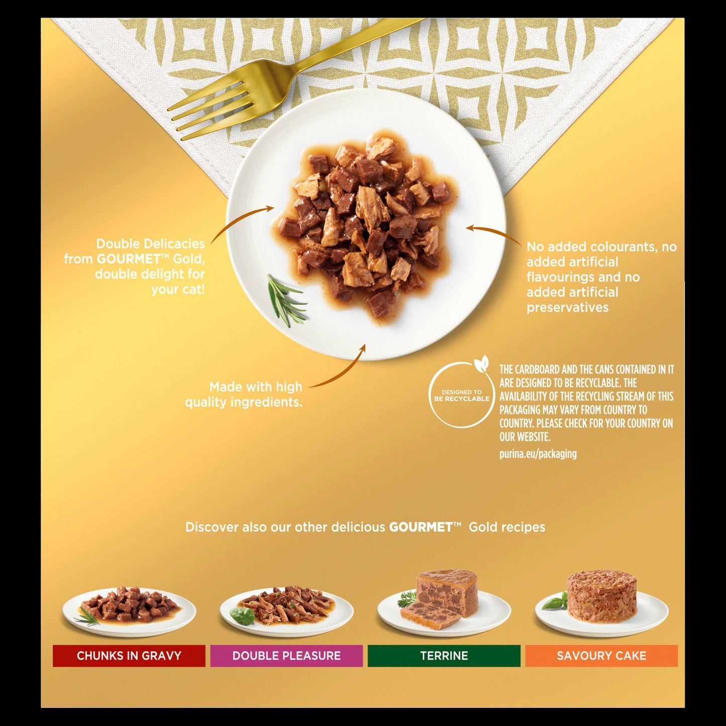 Gourmet Gold Double Delicacies Wet Cat Food