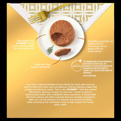 Purina Gourmet Gold Senior Pate Fish Wet Cat Food