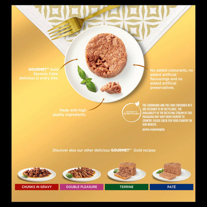 Gourmet Gold Savoury Cake Meat and Fish Variety Wet Cat Food