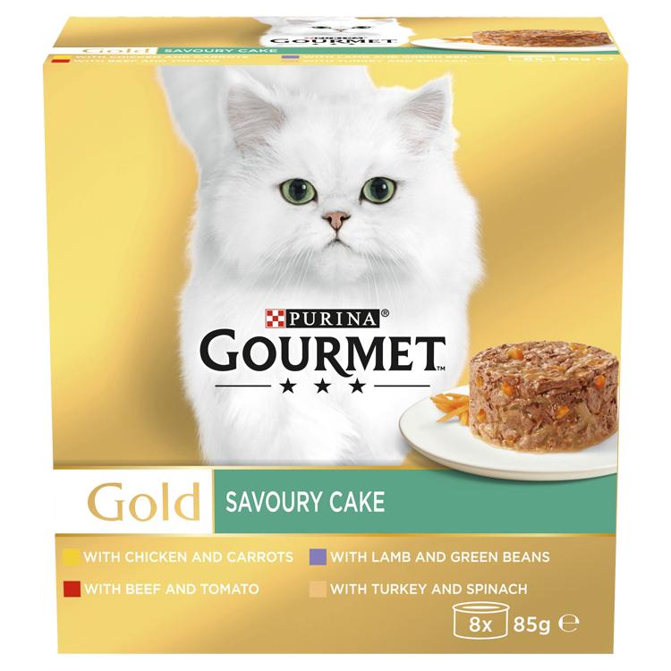 Gourmet Gold Savoury Cake Meat and Veg Variety Wet Cat Food