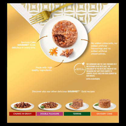 Gourmet Gold Savoury Cake Meat and Veg Variety Wet Cat Food