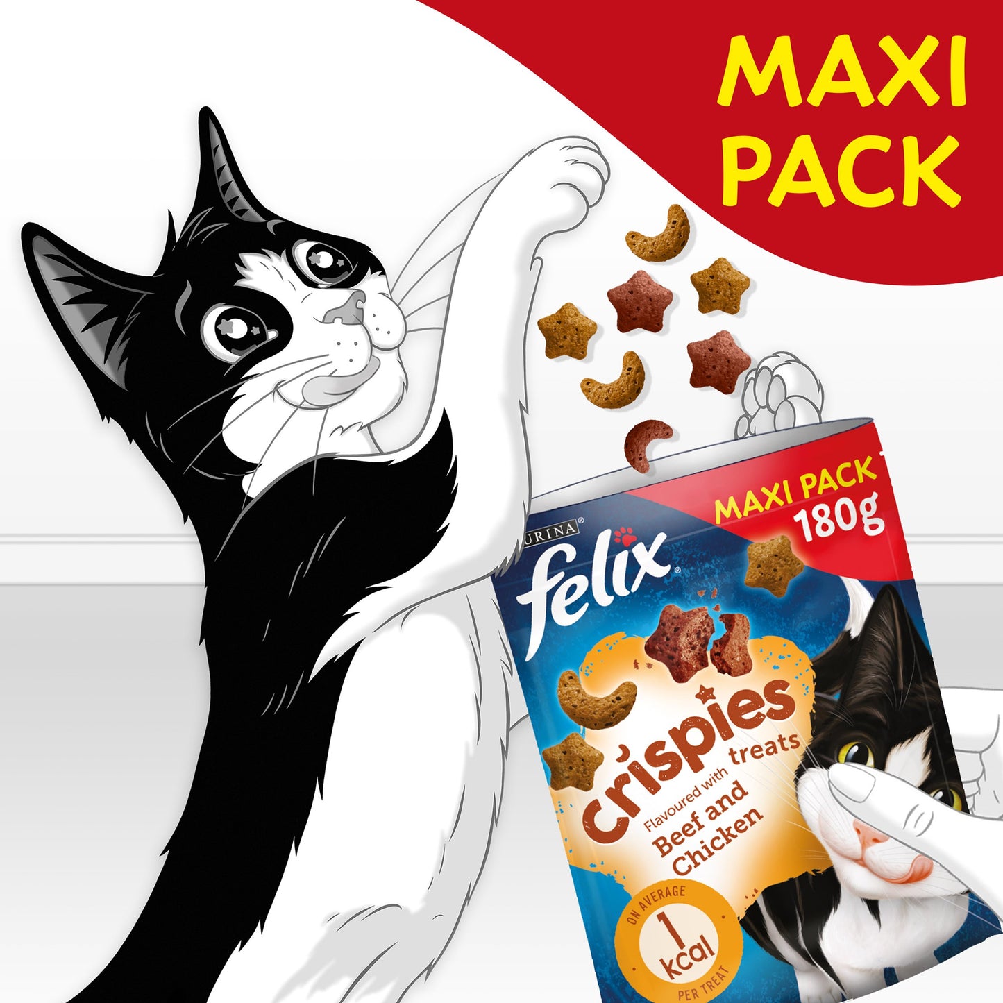 Felix Crispies Chicken and Beef Adult Cat Treats