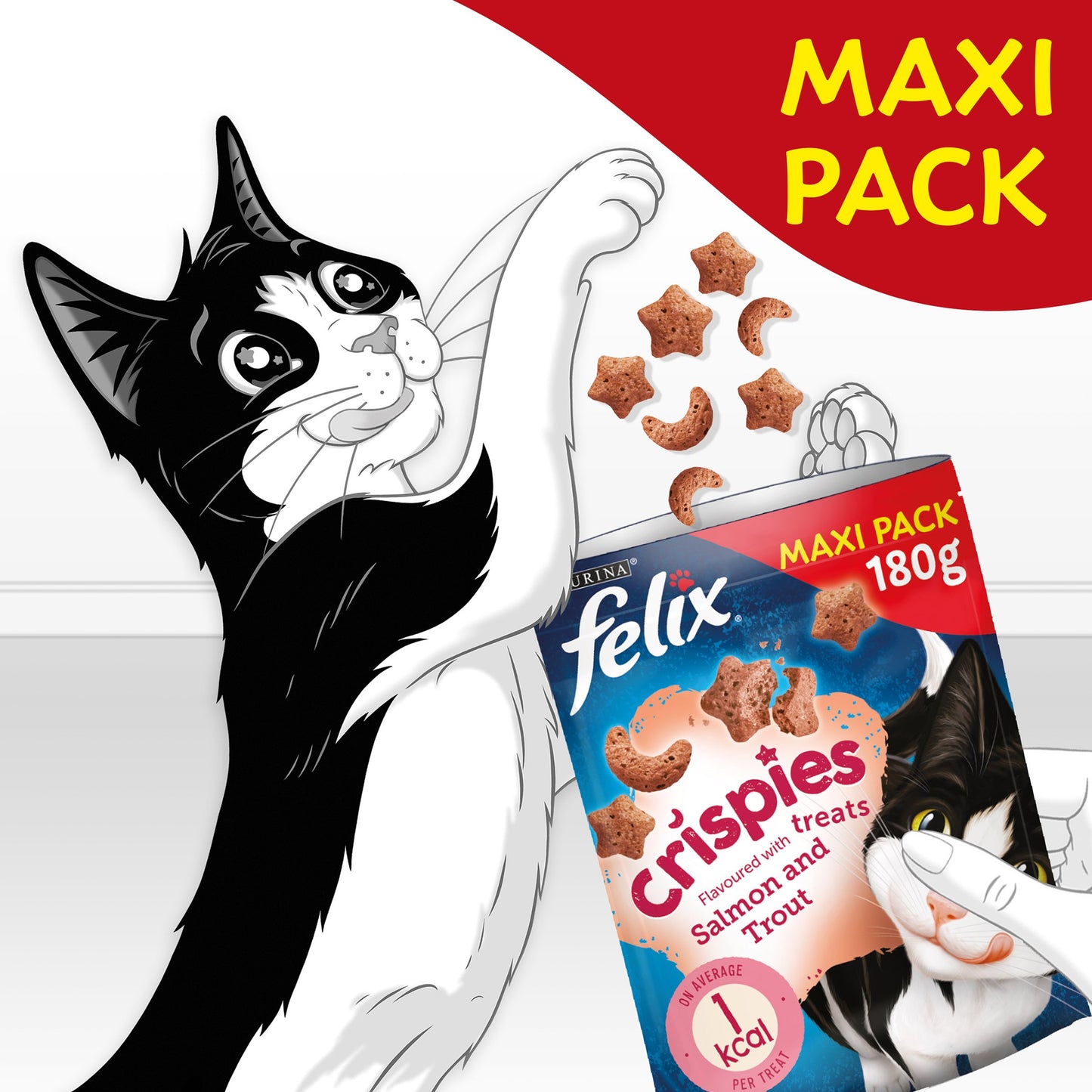 Felix Crispies Salmon and Trout Adult Cat Treats