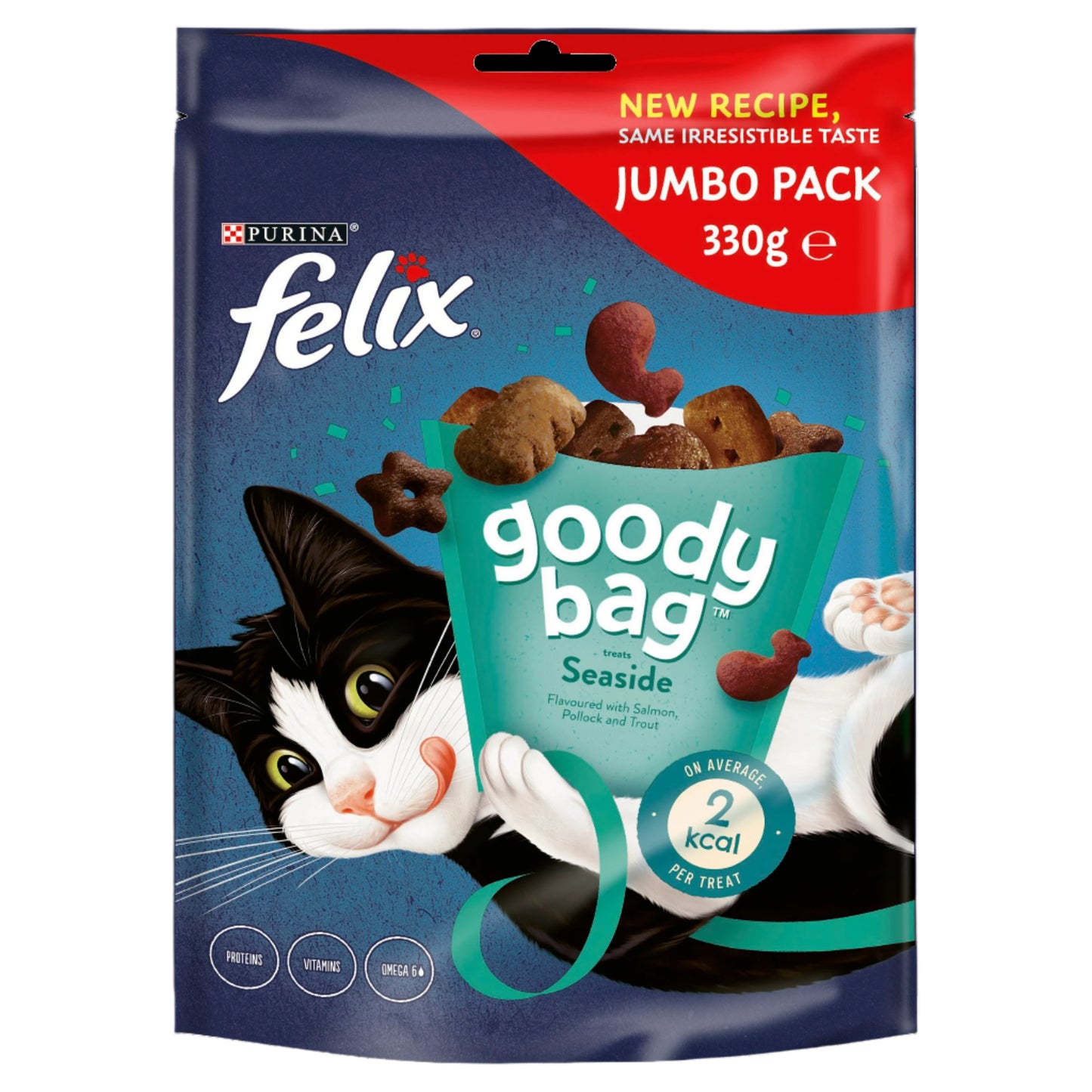 Felix Goody Bag Seaside Salmon, Pollock and Trout Adult Cat Treats