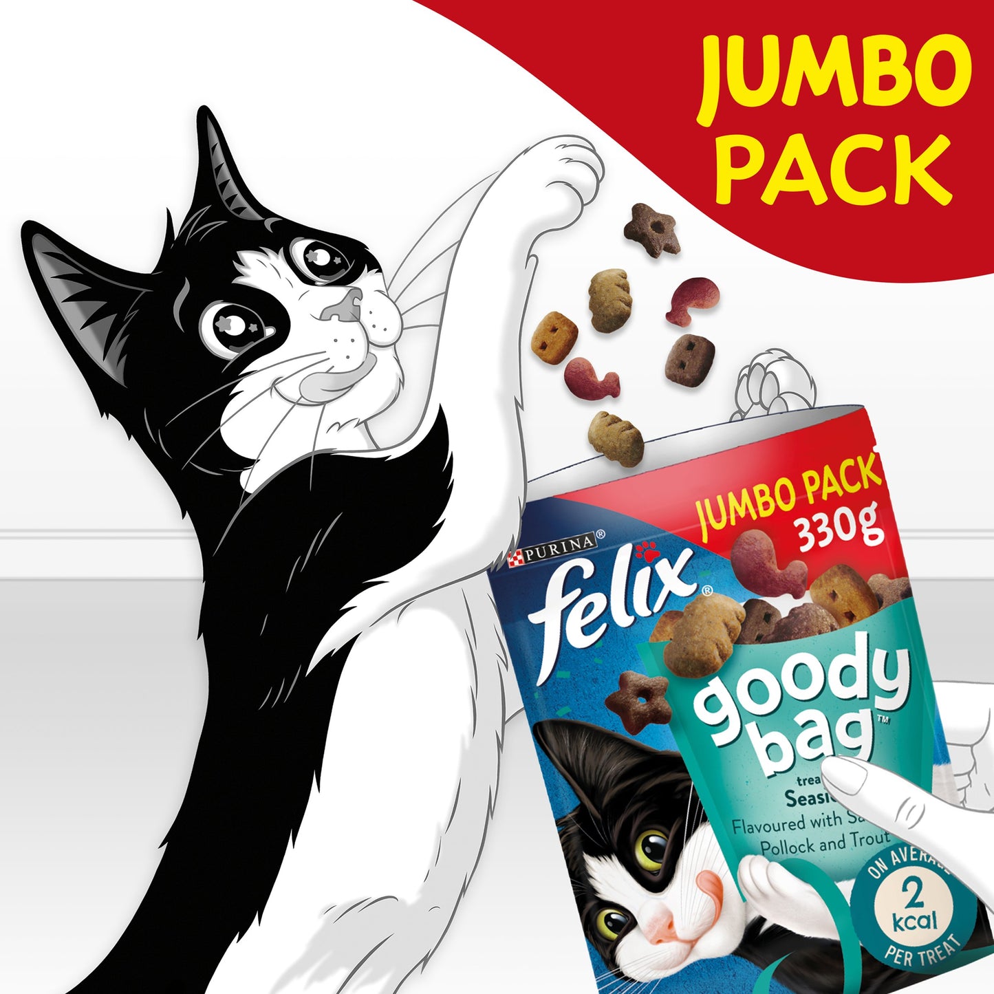 Felix Goody Bag Seaside Salmon, Pollock and Trout Adult Cat Treats