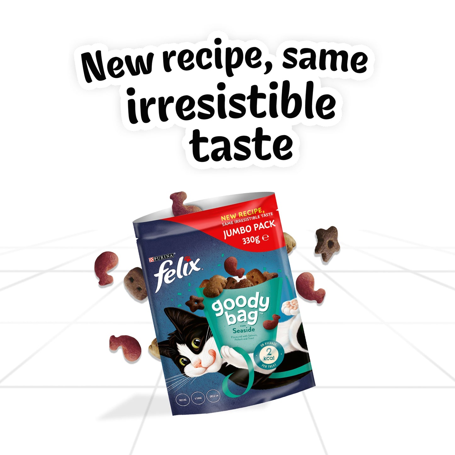 Felix Goody Bag Seaside Salmon, Pollock and Trout Adult Cat Treats