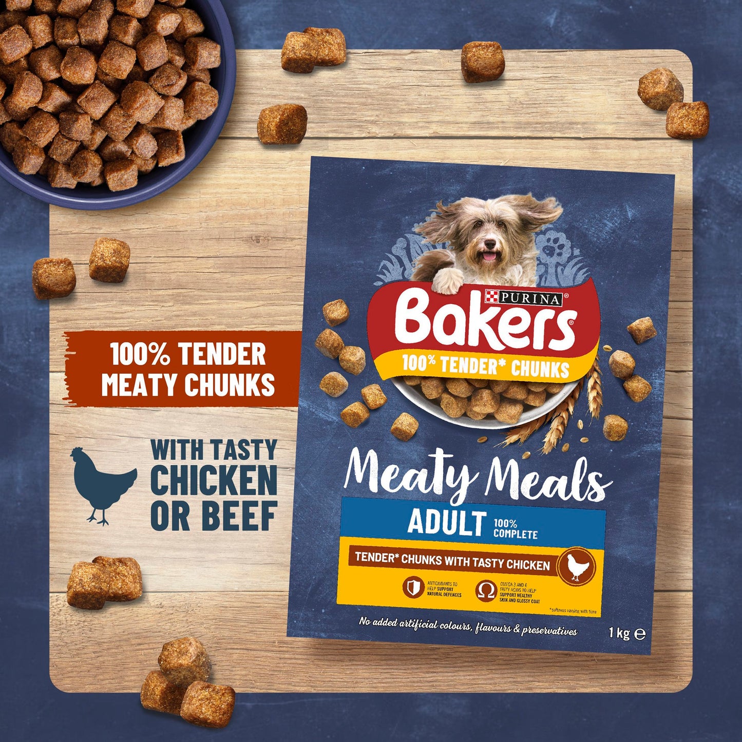 Bakers Meaty Meals Chicken Adult Dry Dog Food