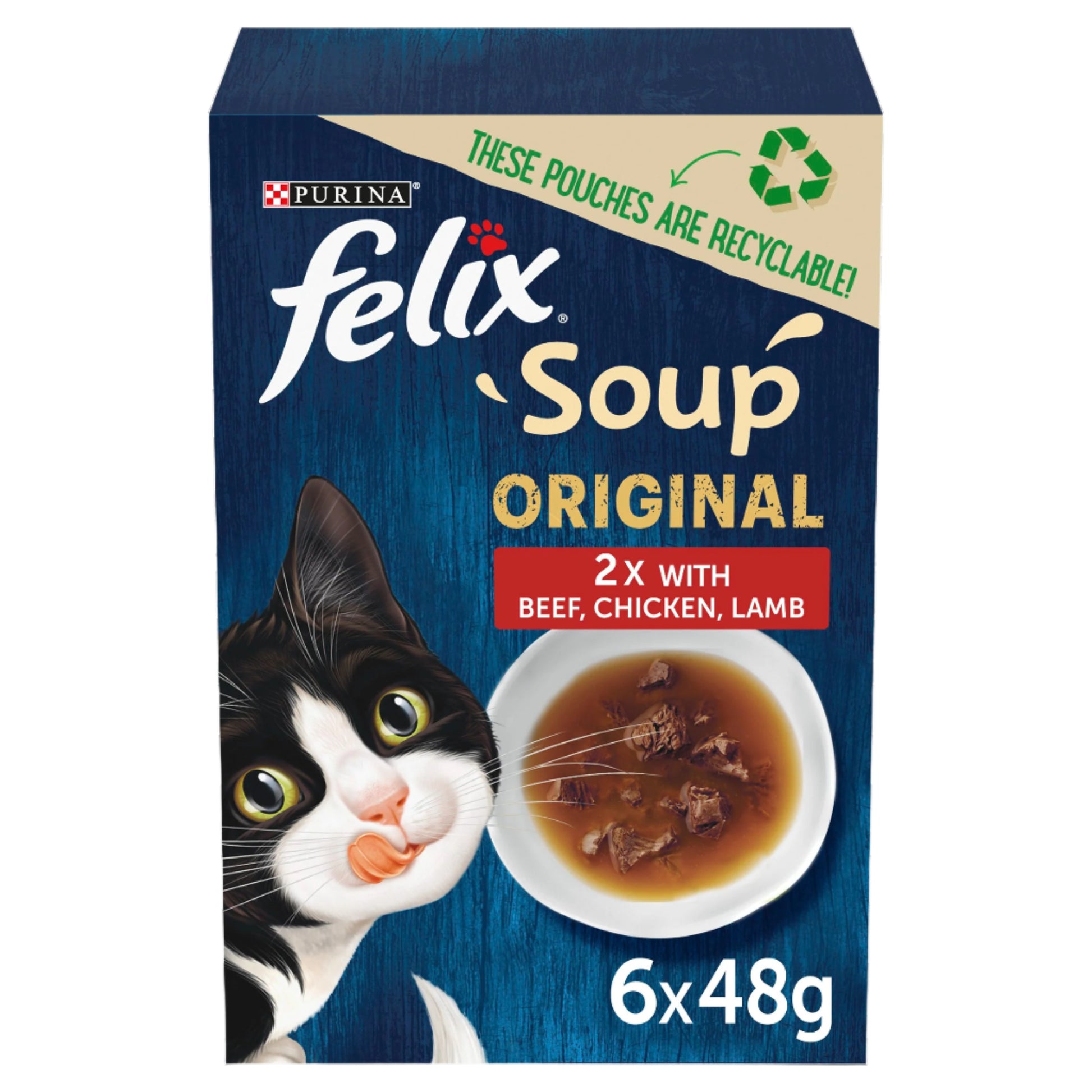 Felix Felix Soup Farm Beef Chicken Lamb Adult Wet Cat Food pet food packaging