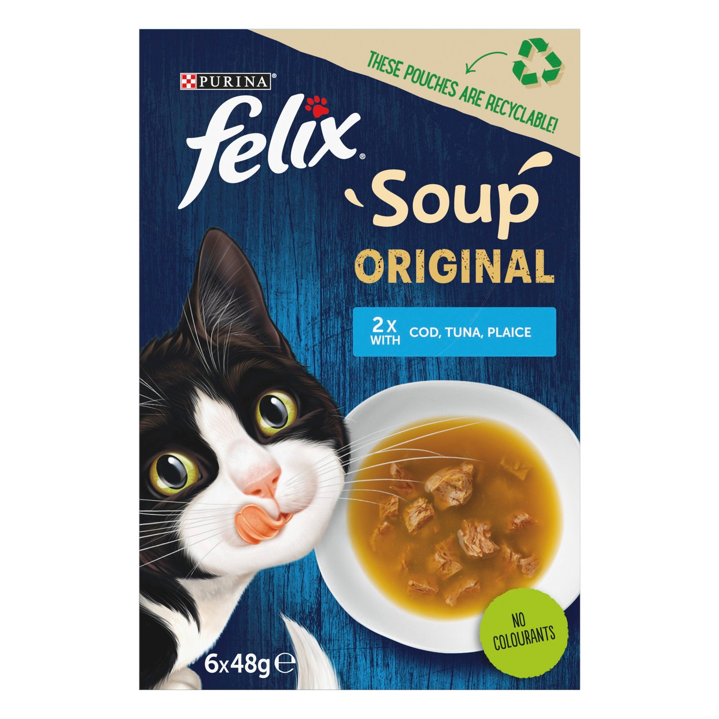 Felix Soup Fish Selection Plaice, Tuna and Cod Wet Cat Food
