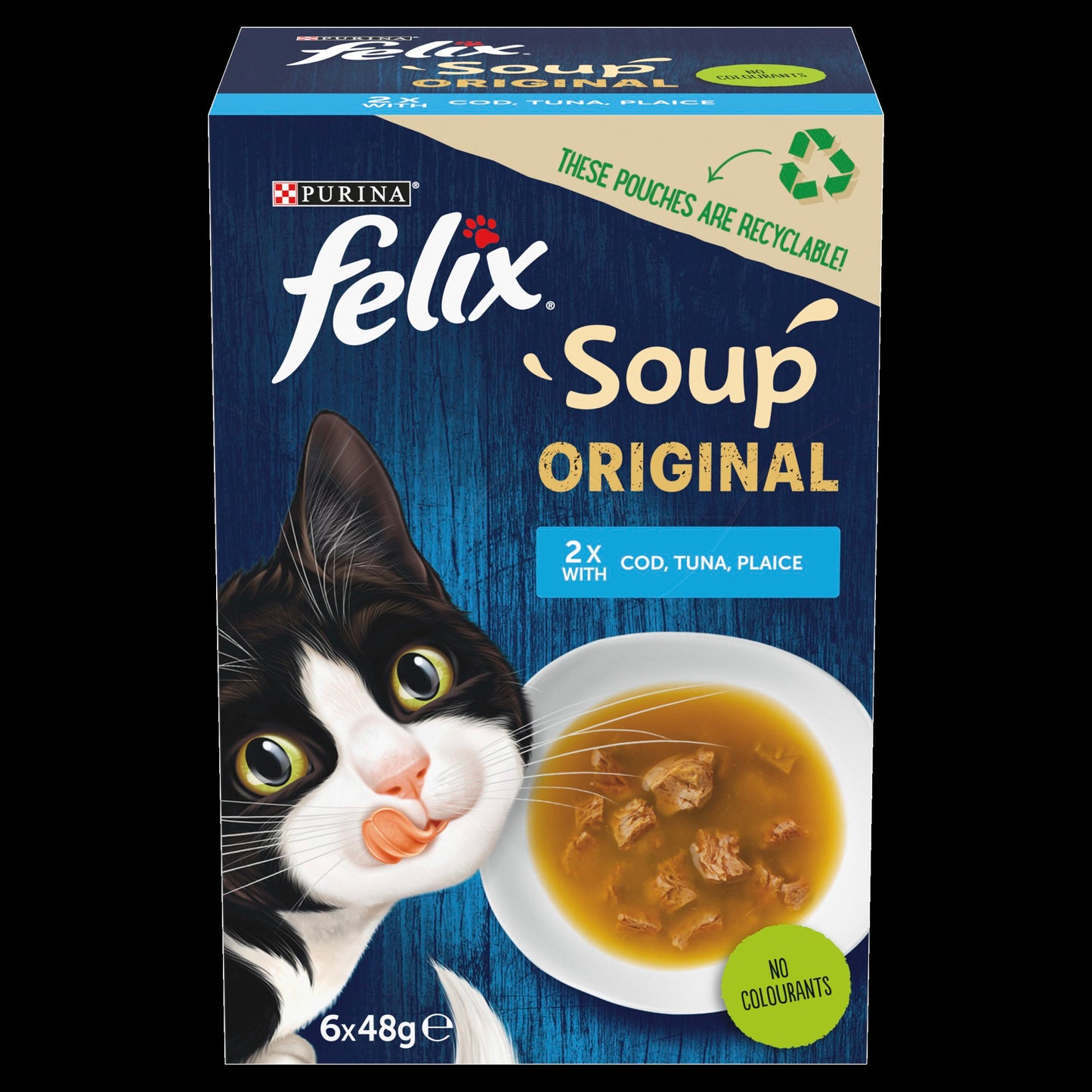 Felix Soup Fish Selection Plaice, Tuna and Cod Wet Cat Food