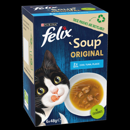 Felix Soup Fish Selection Plaice, Tuna and Cod Wet Cat Food