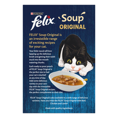 Felix Soup Fish Selection Plaice, Tuna and Cod Wet Cat Food