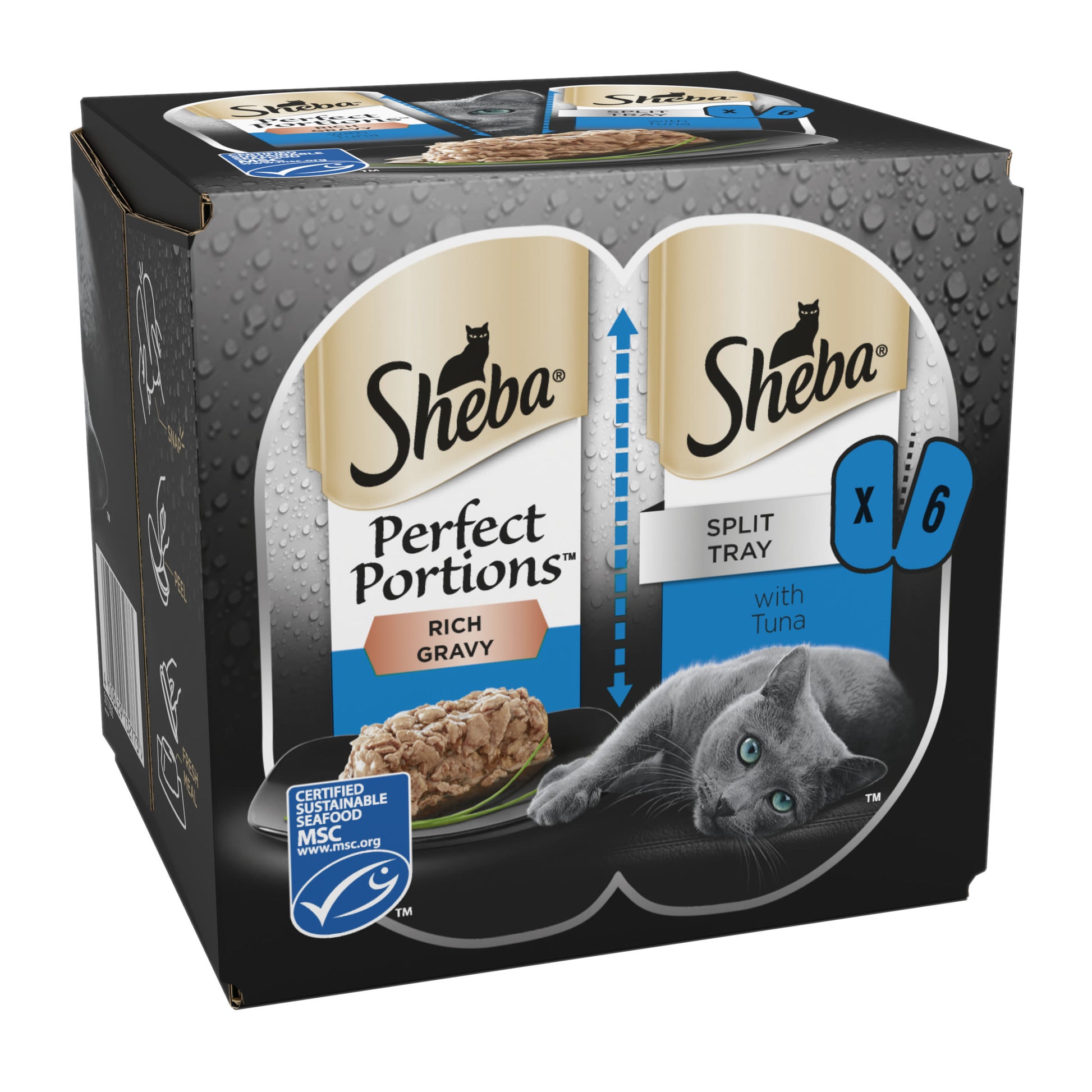 Sheba Sheba Portions Tuna Adult Wet Cat Food pet food packaging