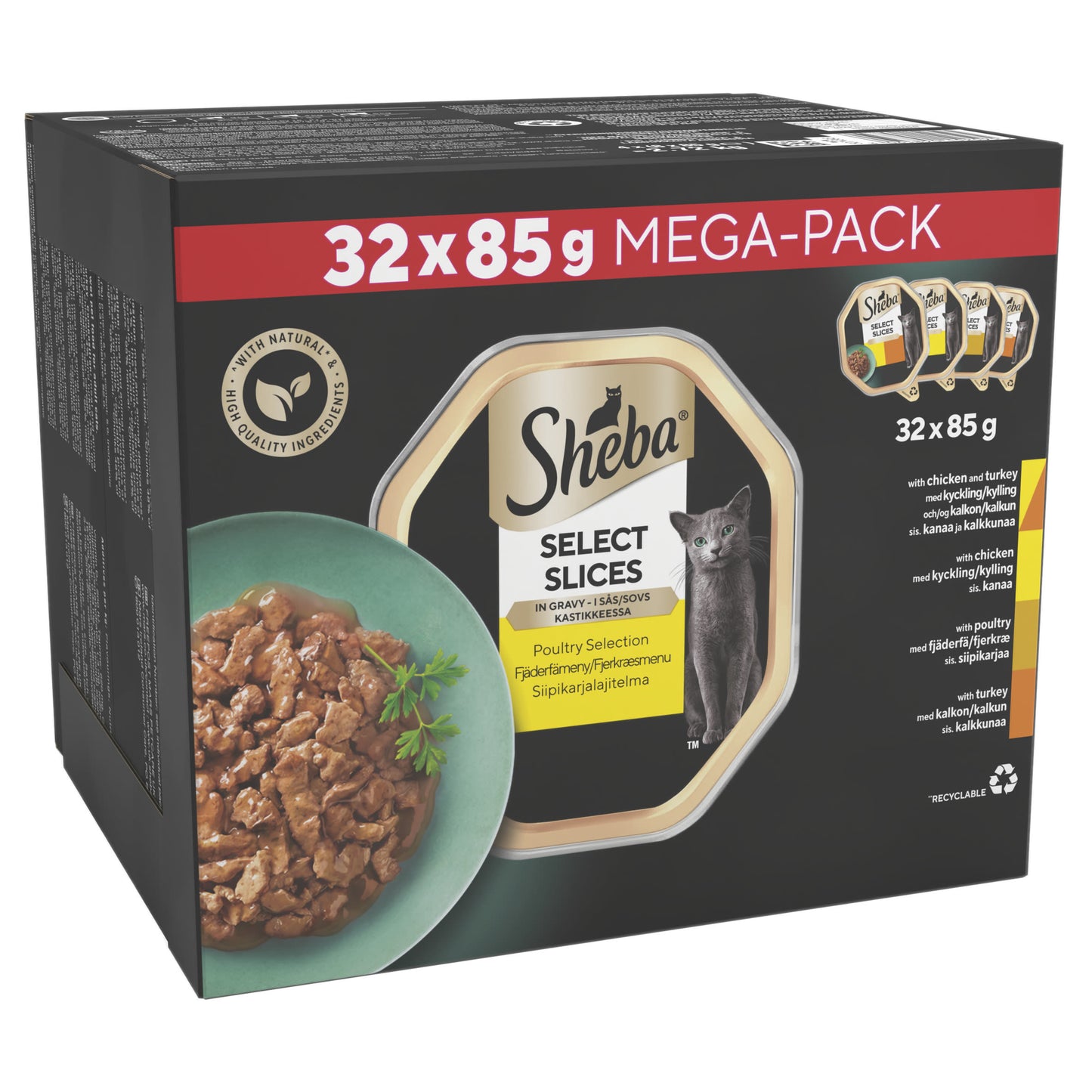 Sheba Select Slices Poultry Collection in Gravy Trays Wet Cat Food