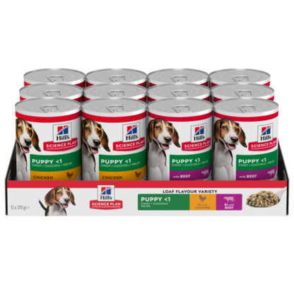 Hill's Science Plan Variety Pack Puppy Wet Dog Food with Chicken and Beef