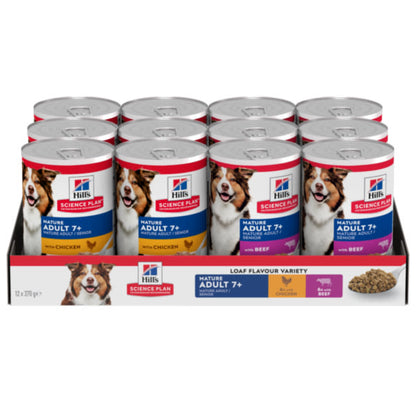 Hill's Science Plan Variety Pack Mature Adult Wet Dog Food with Chicken and Beef