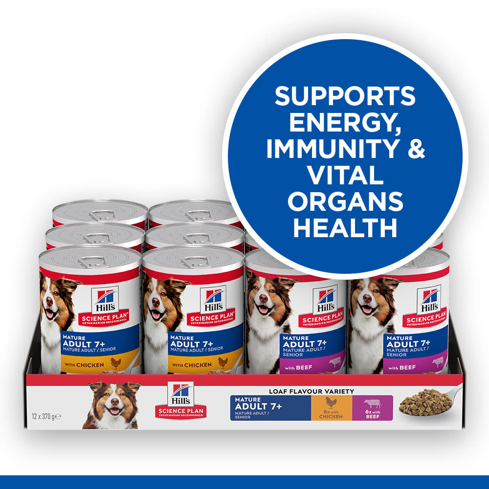 Hill's Science Plan Variety Pack Mature Adult Wet Dog Food with Chicken and Beef