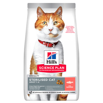 Hill's Science Plan Sterilised Adult Dry Cat Food - Salmon