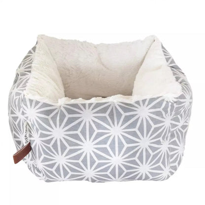 Dreams Paws Geometric Polyster Snuggle Dog Bed