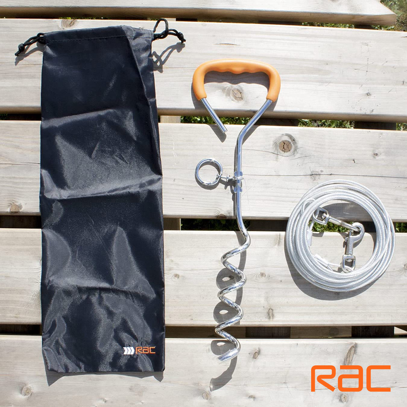 Rac Tie Out Steel Stake & Cable Kit