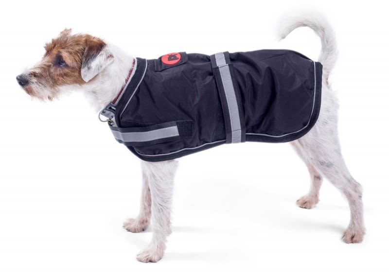 Petface Super Soft Water Resistant Black Dog Coat