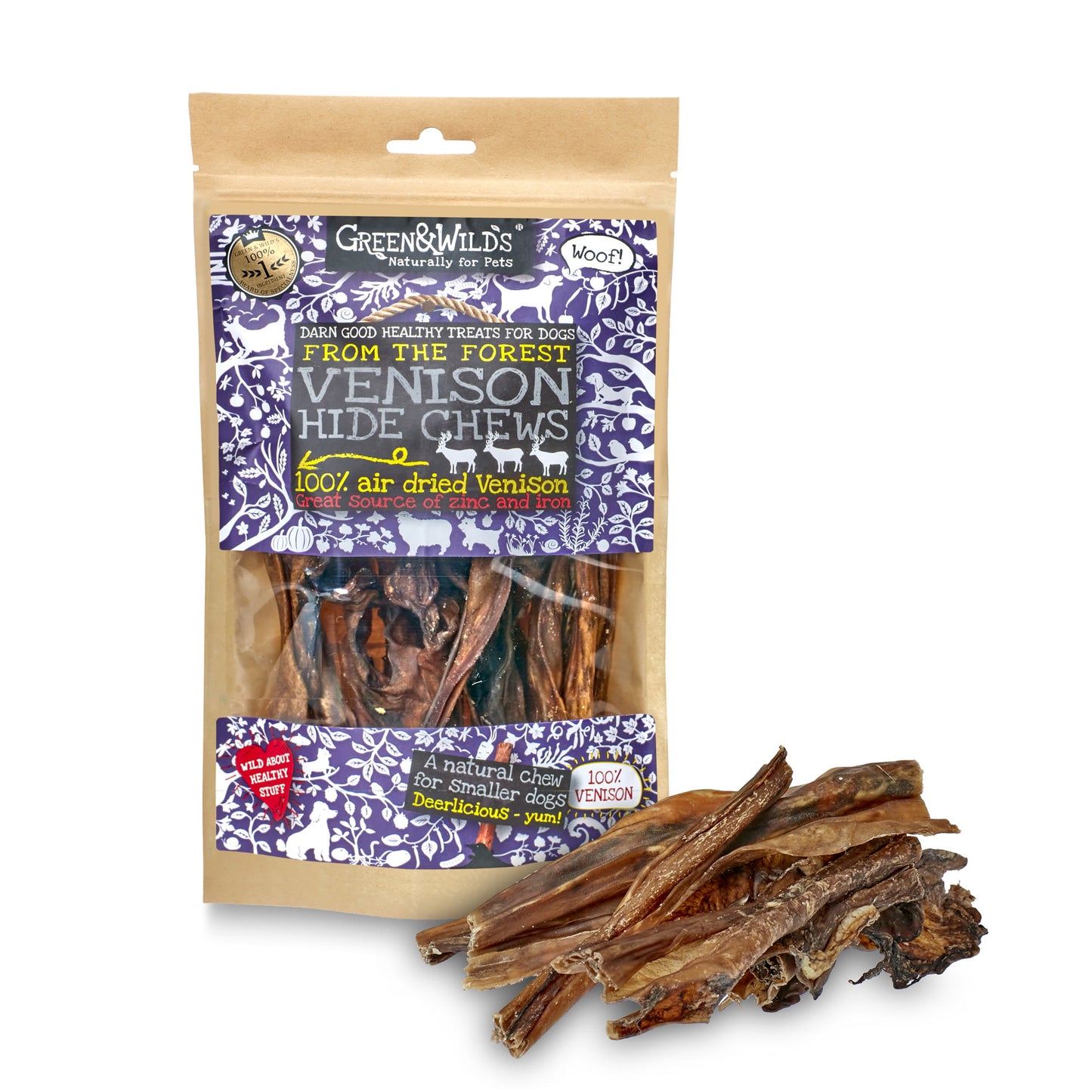 Green & Wilds Venison Hide Dog Chew Treats