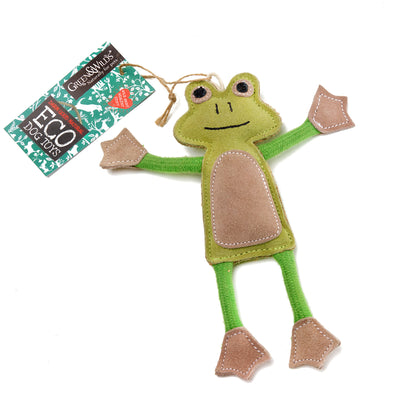 Green & Wilds Francois Le Frog Dog Toy
