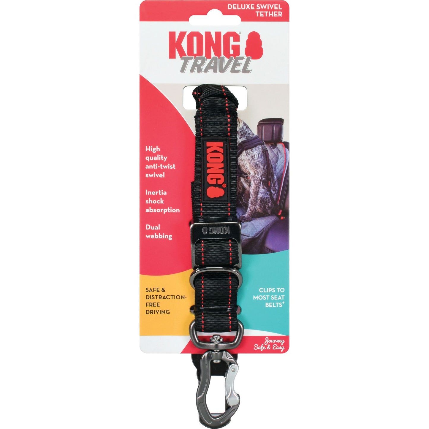 KONG Deluxe Car Seat Dog Swivel Tether