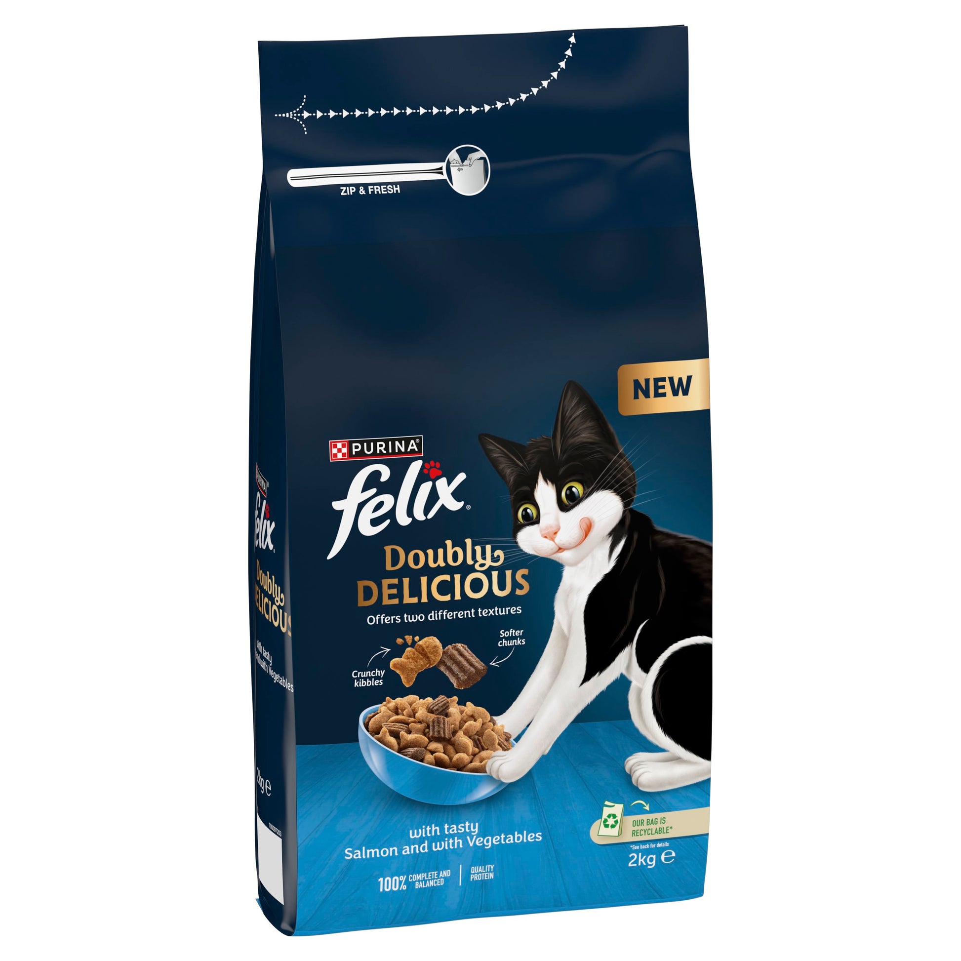 Felix Felix Doubly Selection Adult Dry Cat Food pet food packaging