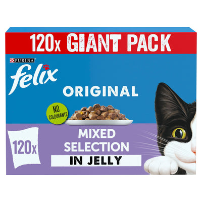 Felix Felix Original Jelly Beef Chicken Salmon Tuna pet food packaging