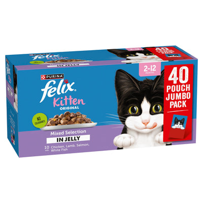 Felix Felix Original Jelly Chicken Lamb Salmon Whitefish pet food packaging