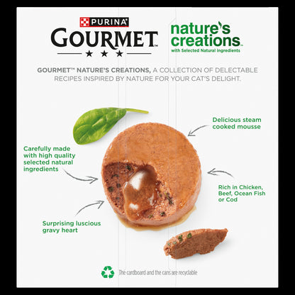 Gourmet Nature's Creations Gravy Heart Chicken Ocean Fish Wet Cat Food