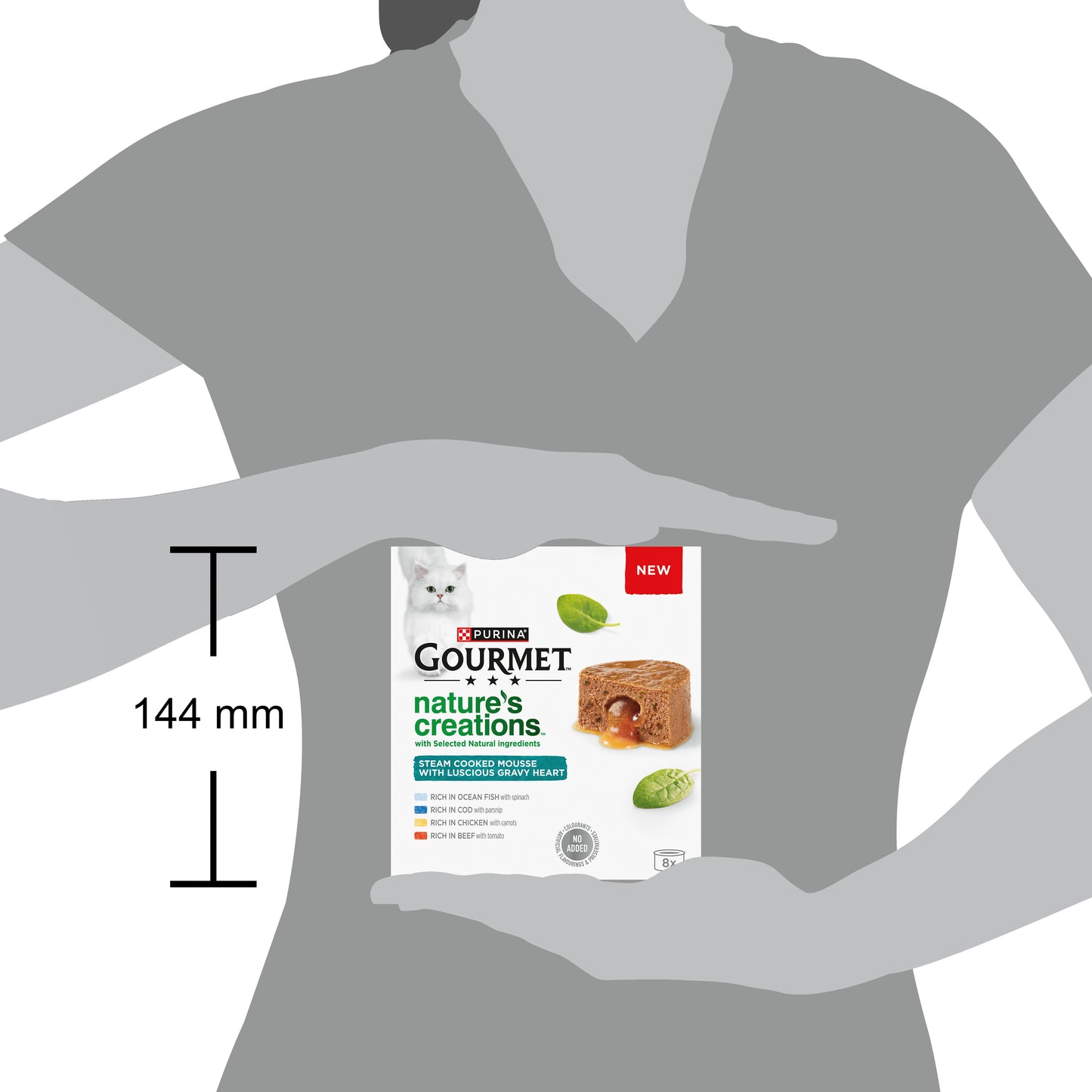 Gourmet Nature's Creations Gravy Heart Chicken Ocean Fish Wet Cat Food