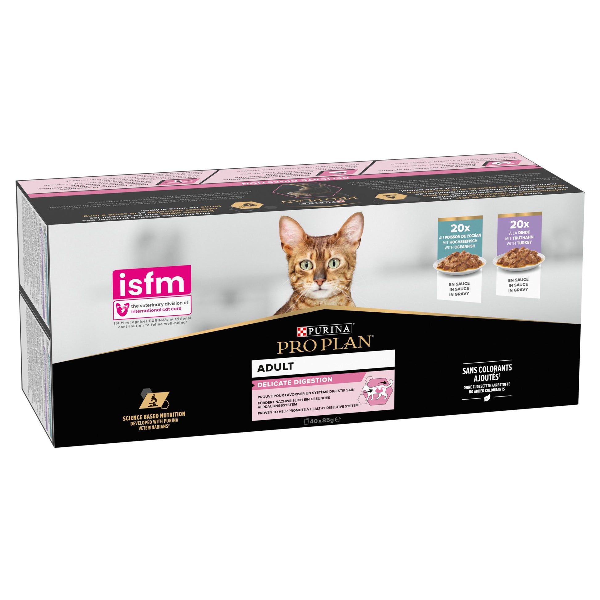 Pro Plan Pro Plan Delicate Digestion Ocean Adult Wet Cat Food pet food packaging