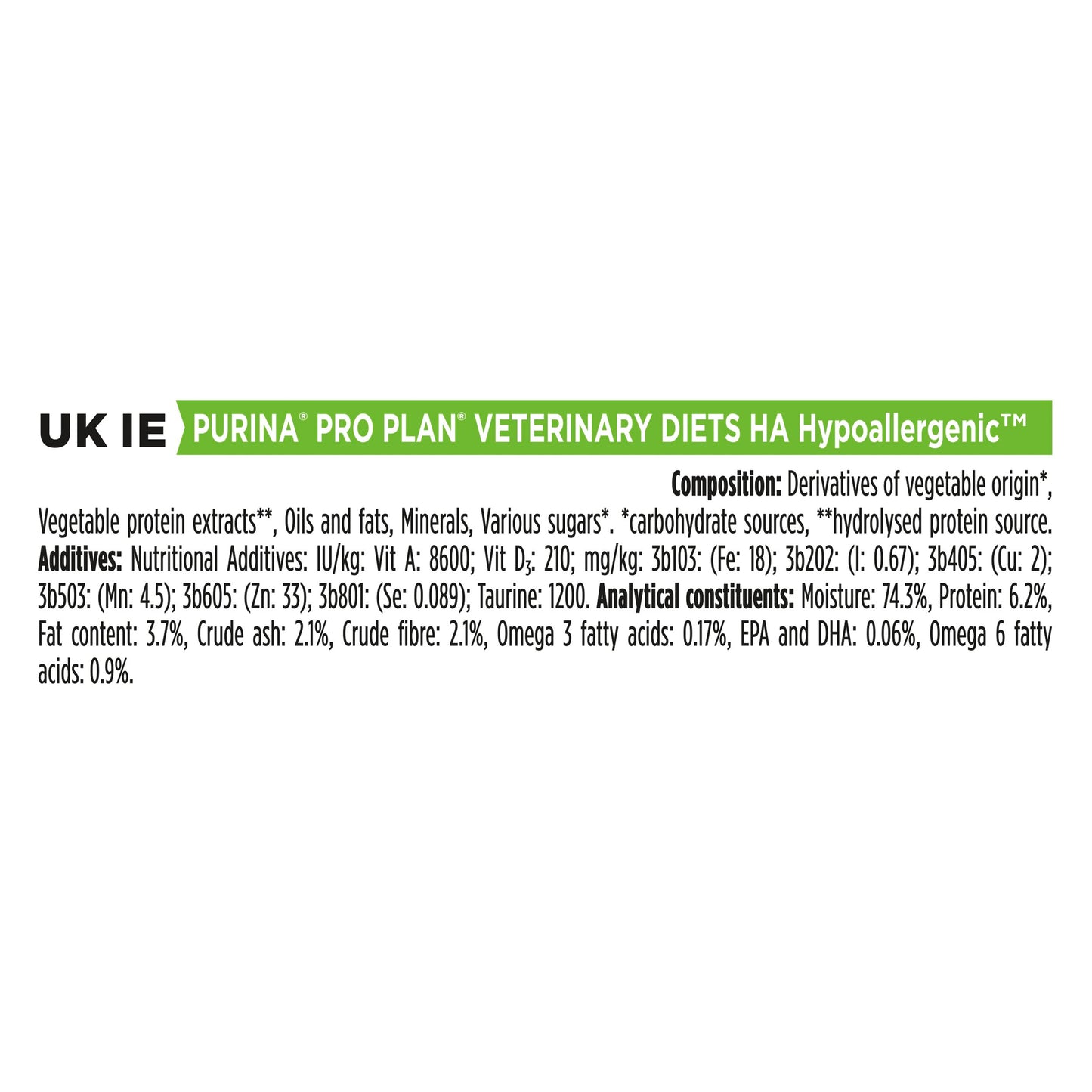 Purina Pro Plan Veterinary Diets HA Hypoallergenic Mousse Wet Dog Food