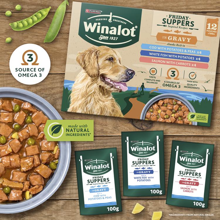 Winalot Friday Suppers Mixed Variety Fish in Gravy Wet Dog Food