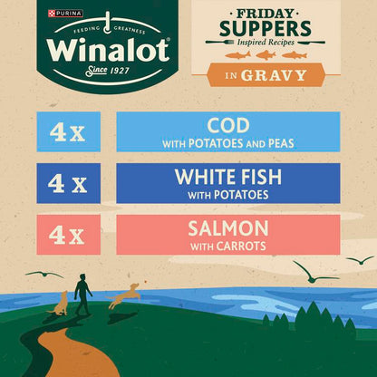 Winalot Friday Suppers Mixed Variety Fish in Gravy Wet Dog Food