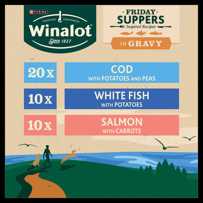 Winalot Friday Suppers Mixed Variety Fish in Gravy Wet Dog Food