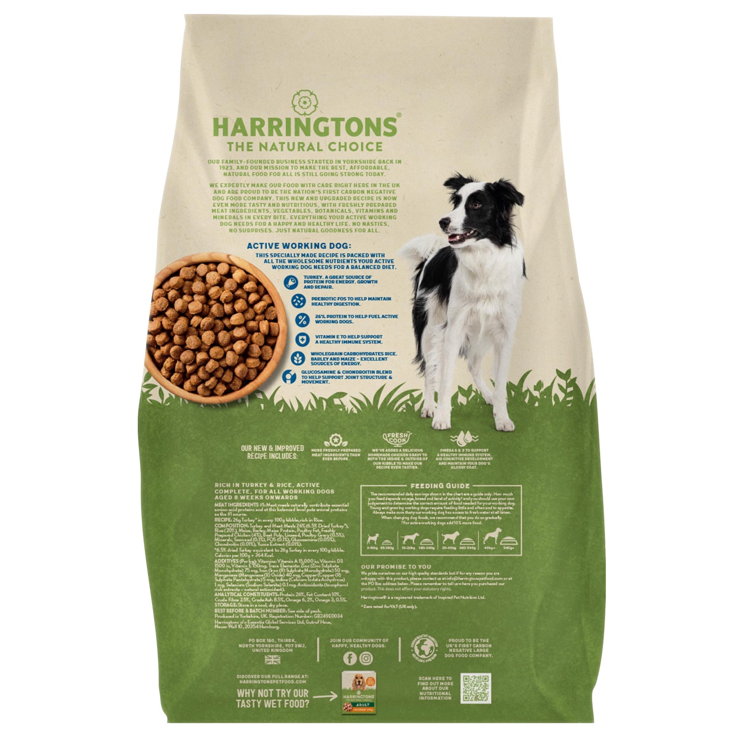 Harringtons Active Worker Adult Dry Dog Food - Turkey