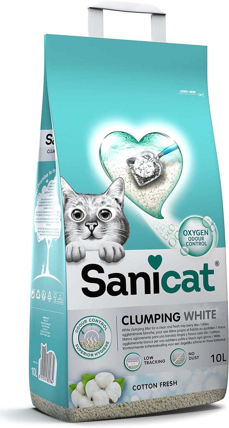 Sanicat Clumping White Cotton Fresh Cat Litter